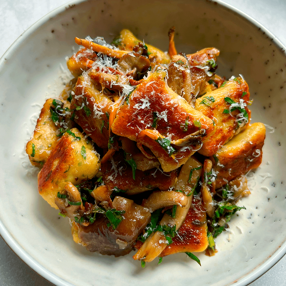 Gnocchi, Parmesan & wild mushrooms