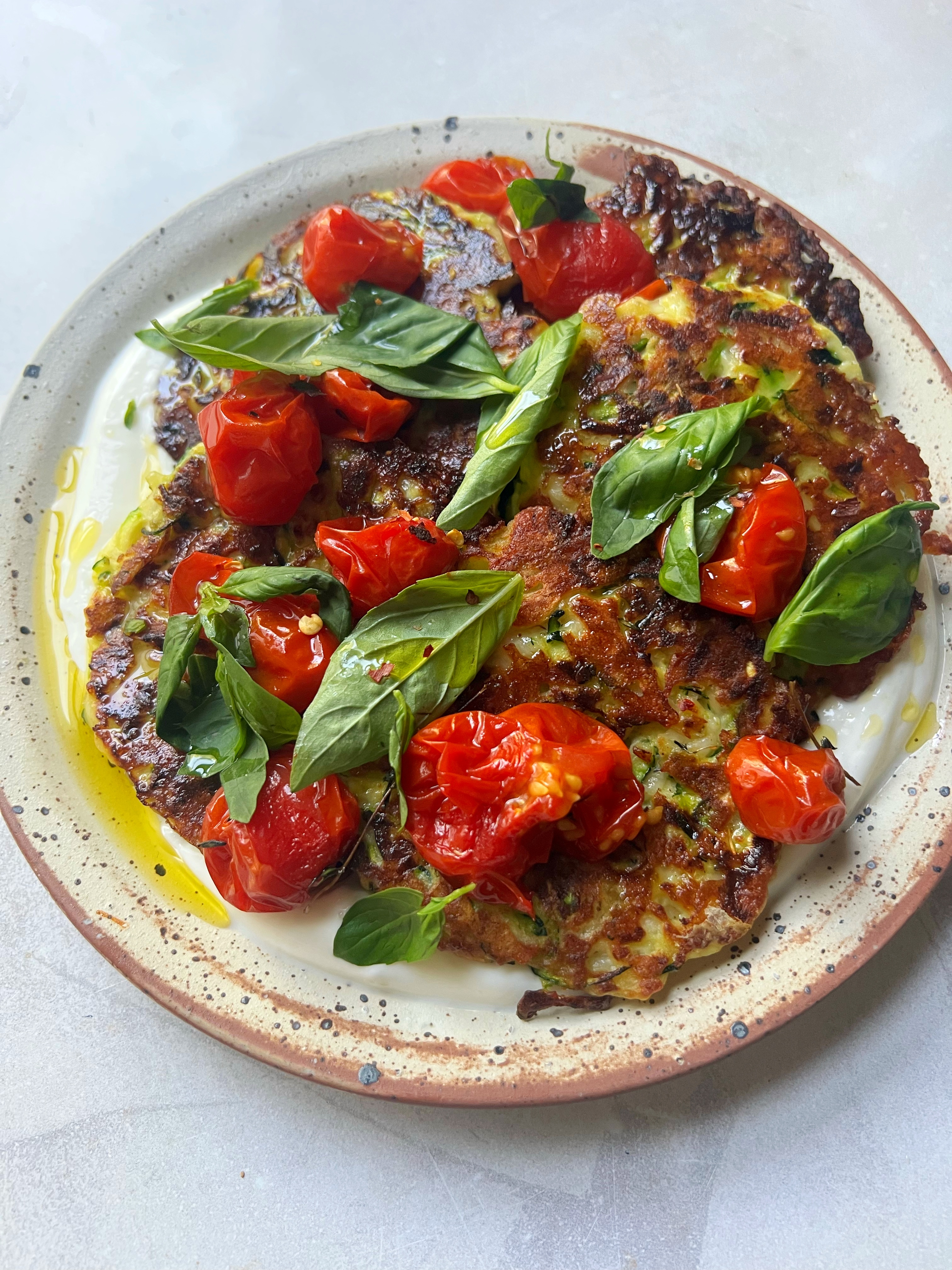 courgette and halloumi fritters